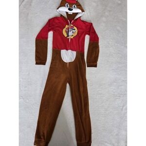 Buc-ees Bucees Mascot one piece pajamas with hood‎ double zipper size Youth XS/S